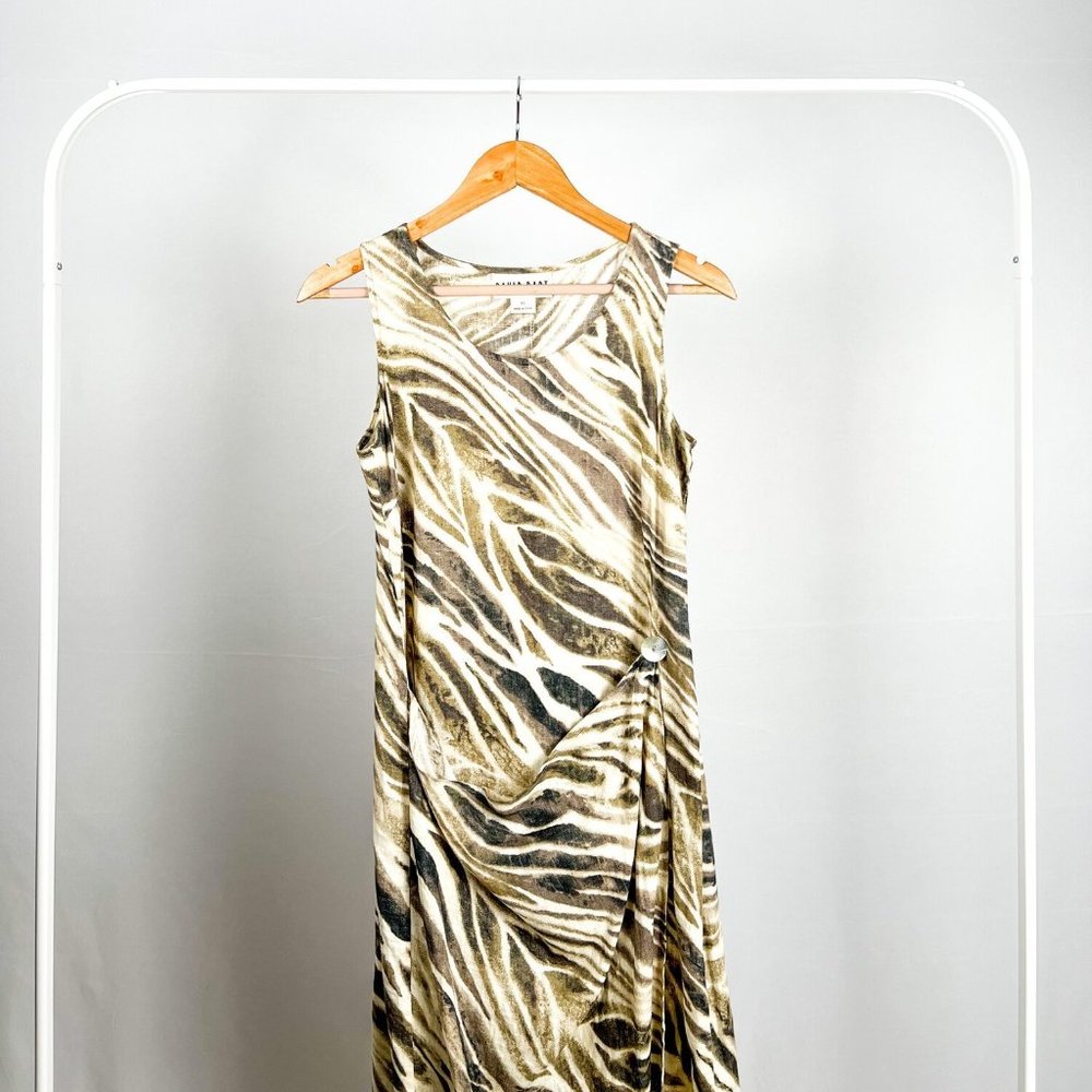 Printed Linen Wrap Dress | David Dart Collection